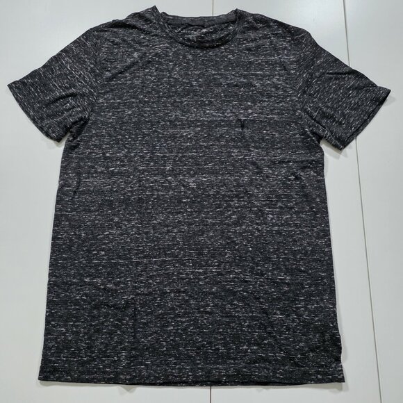 AllSaints T Shirt Mens M Heathered Gray SS Threat Tonic Crew Embroidered Logo - Picture 8 of 11